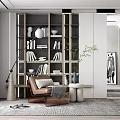 Modern single sofa single chair side several combination 3d model