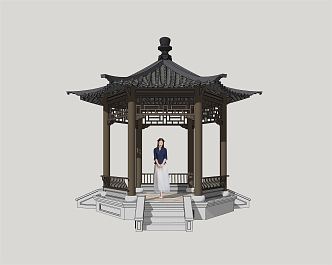 New Chinese pavilion 3d model