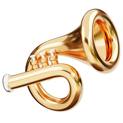 Modern Musical Instruments Small Cartoon Musical Instruments 3d model