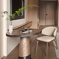 Modern Hotel Room Interior With Comfortable Bed TV Table Chair And Glass Bathroom