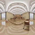 Traditional Chinese Musical Instruments Room With Wooden Floor Modern Ceiling And Blue Screen