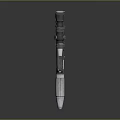 Futuristic Energy Weapon Rifle With Scope Vented Barrel Mechanical Grip And Modern Design