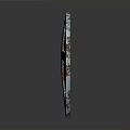 Classic Medieval Shield Weapon Featuring Rusty Metal Frame and Wooden Panels