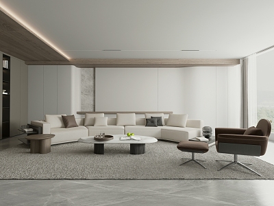 Minimalist Living Room 3d model