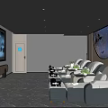 Relaxing SPA Sauna Environment With Comfortable Loungers Soft Lighting And Marble Flooring