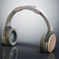 Sleek Modern Over Ear Headphones Design With Wooden Ear Cups And Metal Headband