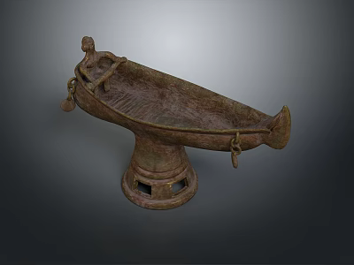 Vintage Bronze Lamp Combination With Classic Design Base And Ornate Decorative Details 3d model