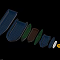 Lego Water Transport Models in Various Colors and Sizes Including Kayaks and Small Boats