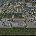 Aerial View Of Industrial Factory Complex With Neatly Arranged Buildings And Facilities