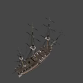 Game Movie Character Sailing Ship Model With Detailed Design And Multiple Masts