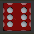 Red Cube Dice As Household Item With White Dots And Smooth Surface Design
