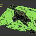 Detailed Topographic Terrain Featuring Mountain Ranges River Valleys And Vegetation Zones