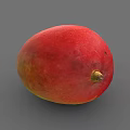 Ripe Fresh Papaya with Red and Yellow Skin and Small Stem as Healthy Tropical Fruit