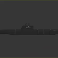 Military Weapon Submarine Gray Hull SS-2 Marking Mast And Antenna Structures