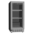 Stainless Steel Wine Cooler with Glass Door Digital Temperature Control and Adjustable Shelves