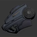 Two Tactical Mechanical Helmets Brown And Dark Gray With Detailed Surface And Tech Inspired Structure
