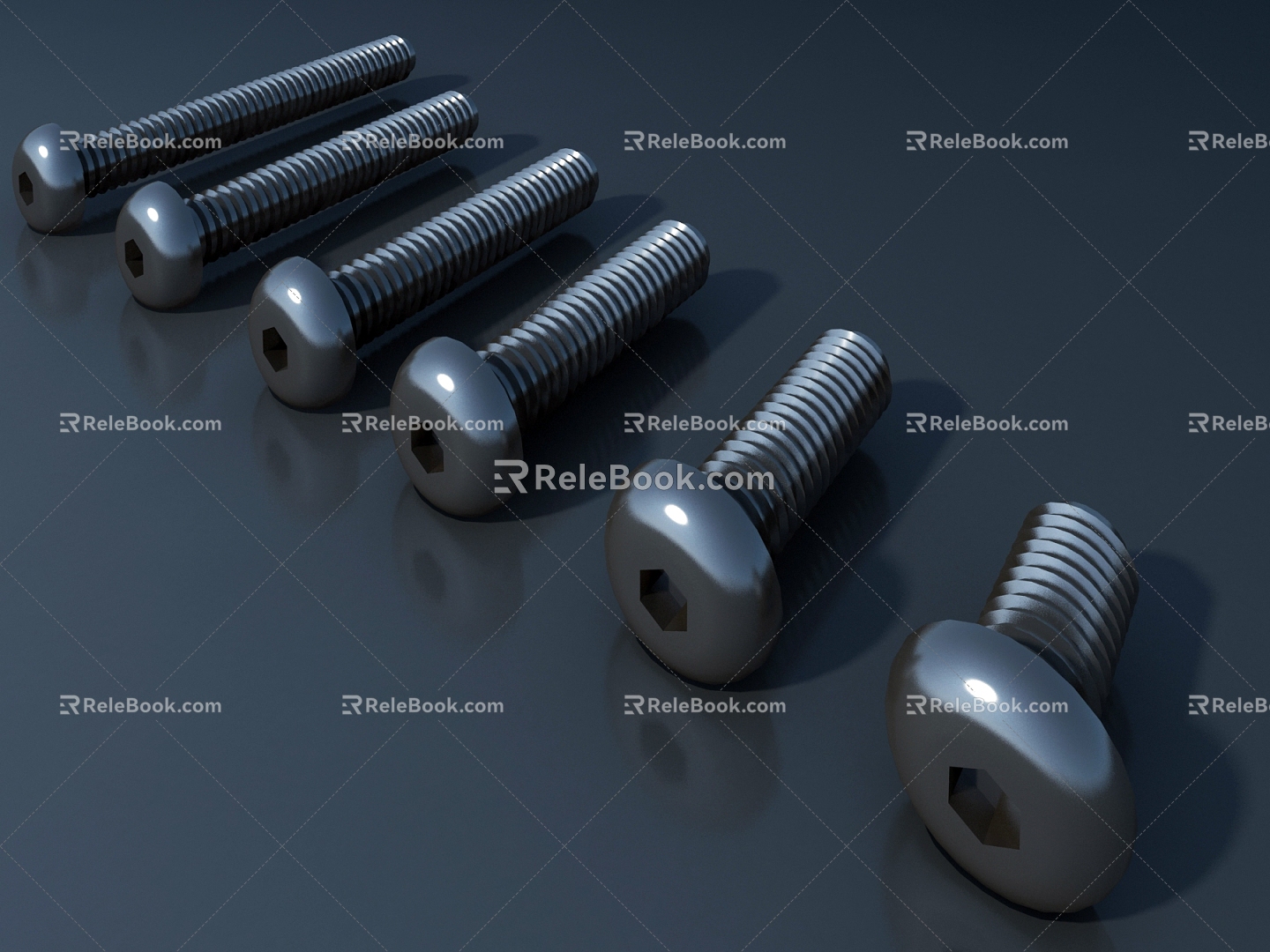 956 Screw, Hardware, Phillips Screw 3d model