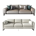 Modern Combination Sofa Double Sofa 3d model