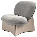 Stylish Modern Curved Soft Textured Fabric Leisure Chair For Cozy Home Living Room Daily Relaxation