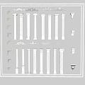 European Roman Column Carved Gypsum Column Decorative Gypsum Column Carved Gypsum Line Gypsum Component 3d model