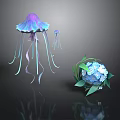 Vibrant Blue Hydrangea Plant With Green Leaves And Spherical Bloom