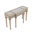 Vintage Entryway Console Table With Elegant Design Drawer Storage And Carved Wooden Legs
