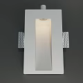 Modern Wall-Mounted Lamp With White Shade And Perforated Side Panels 3d model