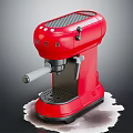 Stylish Red Espresso Coffee Maker As Essential Kitchen Appliance For Home Use 3d model