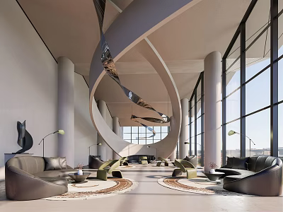 modern leisure area leisure negotiation area 3d model