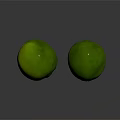 Two Fresh Green Limes on Shiny Reflective Surface with Smooth Skin and Ripe Look