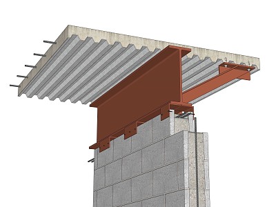 Building Process Chart Steel Structure Reinforced Floor Slab Process Chart model