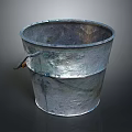Vintage Metal Bucket With Sturdy Handle For Daily Household Use And Rustic Design