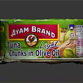 AYAM BRAND Premium Light Olive Oil Food Can With Rooster Logo Packaging Design