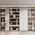 Modern bookcase 3d model