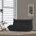 Black Lazy Sofa 3d model