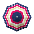 Outdoor Umbrella Red White Blue Striped Design With Life is Good Print for Shade