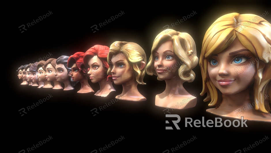 Anime Girl Wig Hairstyle Hair Anime Character Wig Girl Avatar model