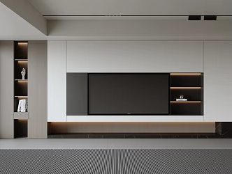 Modern Italian TV background wall 3d model