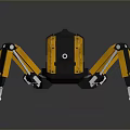 Robot Spider Robot Mecha Spider Science Fiction Spider Mechanical Spider Battery Spider Tower Defense 3d model