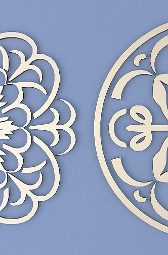 Chinese-style Carved Round Carved Traditional Pattern Lattice Carved Pattern 3d model