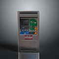 Stainless Steel Information Desk Furniture With Digital Screen And Control Panel