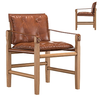 MAYKER INTERIORS Leather Dining Chair 3d model