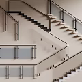Modern Glass Railings For Staircase With Sleek Metal Frames And Transparent Panels