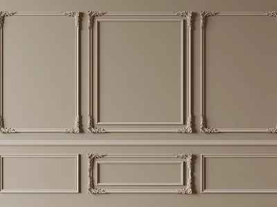 Decorative Gypsum Molding Design For Interior Wall Decoration And Home Decor 3d model