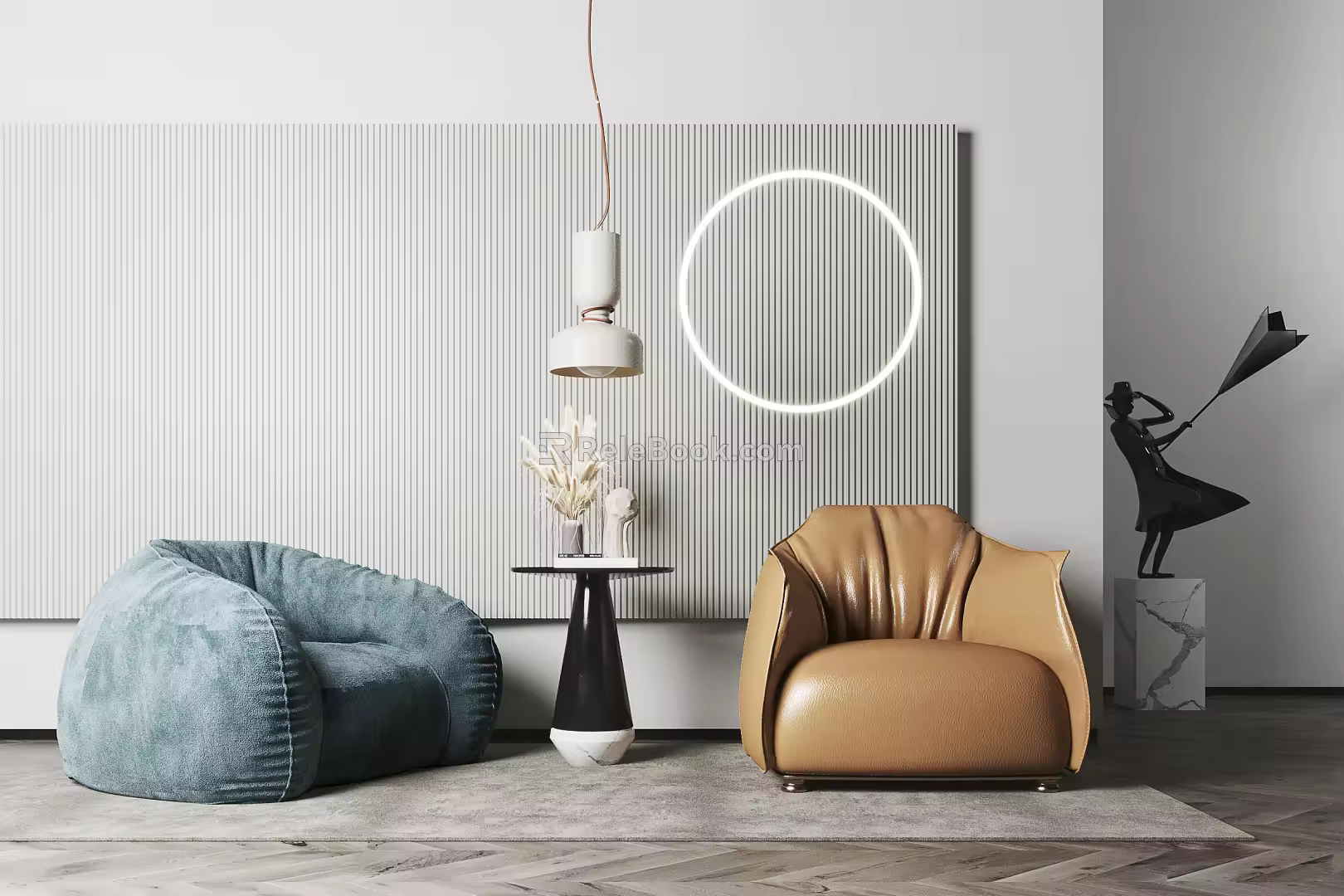 Modern Lazy Sofa Lazy Sofa Combination 3d model