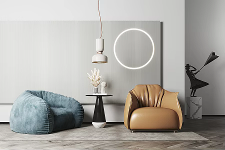 Modern Lazy Sofa Lazy Sofa Combination 3d model