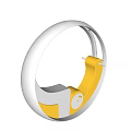 Modern Circular Playground Equipment With White Yellow Gray Metal Structure
