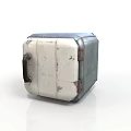 Vintage Metal Box With Rustic Weathered Surface Metal Handles And Rivets