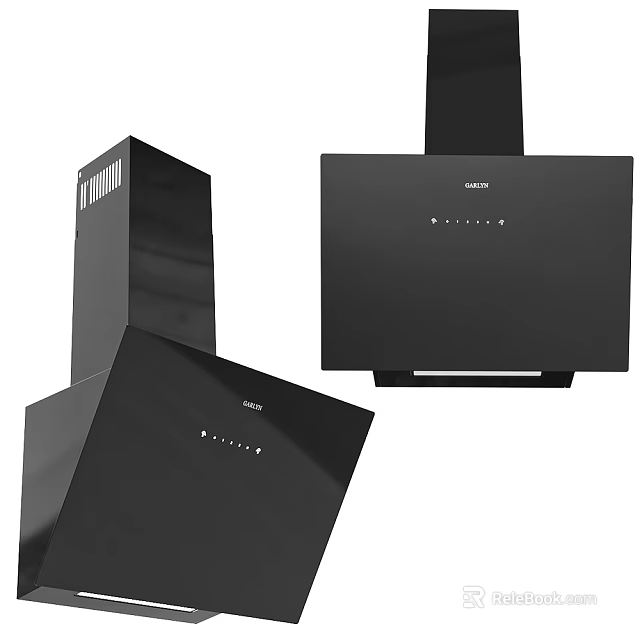 Modern Black Kitchen Range Hoods Stylish Appliances Design For Home Kitchen 3d model 