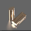 Stylish Gold And Silver Cylindrical Metal Containers With Smooth Surface And Lids